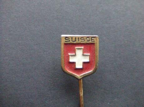 Zwitserland ,Suisse landwapen goudkleurig omrand